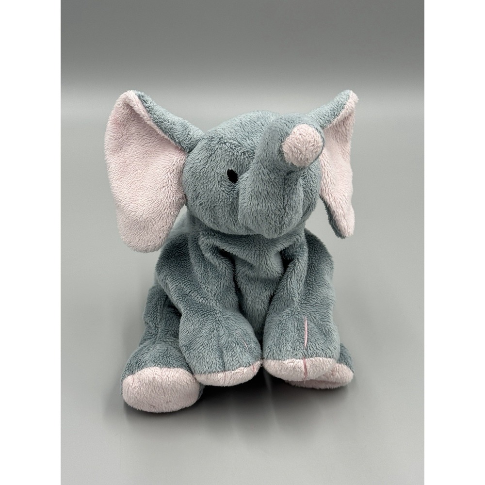 2012 Ty Pluffies WINKS Elephant Stuffed Animal 10 Inch Gray Pink TyLux